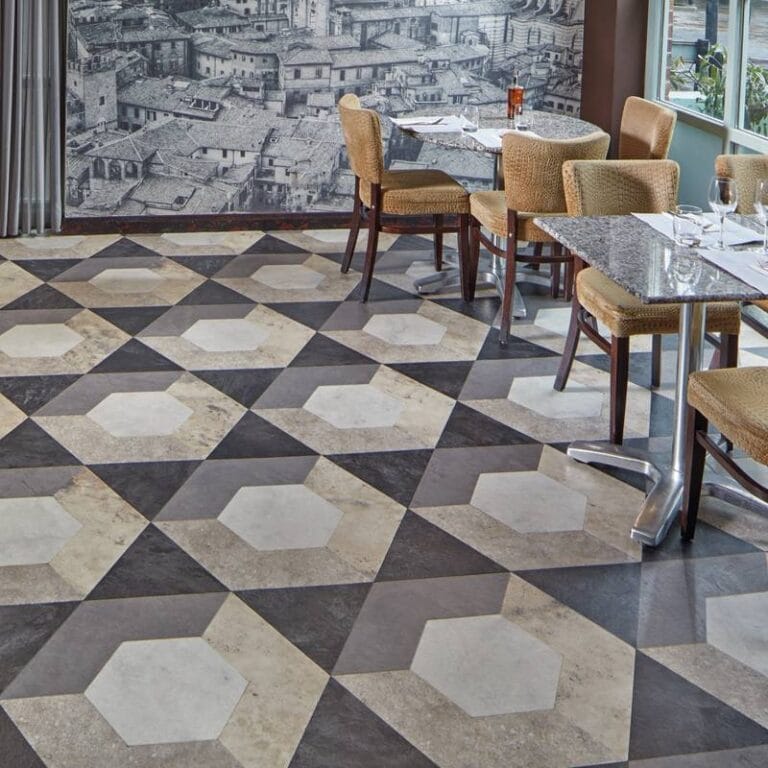 Ravintola – Designflooring Kaleidoscope vinyylilaatta